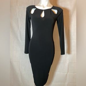Venus Black Midi Dress Size XS (pre-owned)